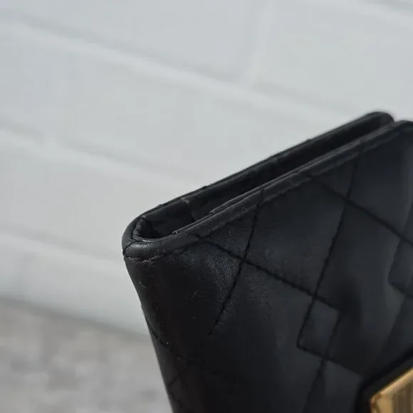 Marc by Marc Jacobs Quilted Black Folding Wallet for Women Logo Zipper - Picture 8 of 14